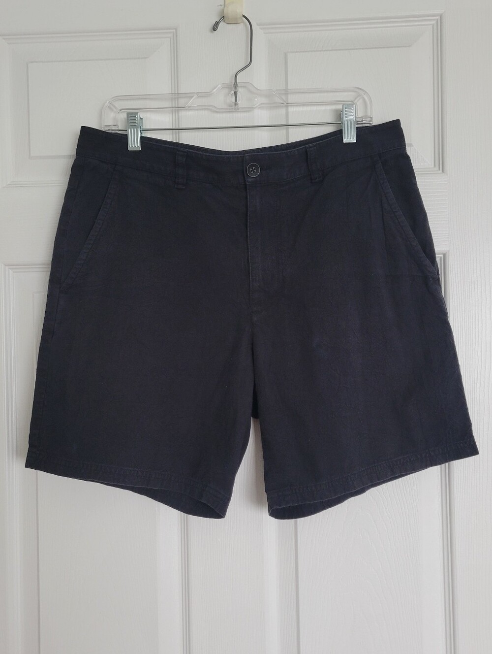 rag & bone Men's Eaton Crinkled Cotton Shorts In Black